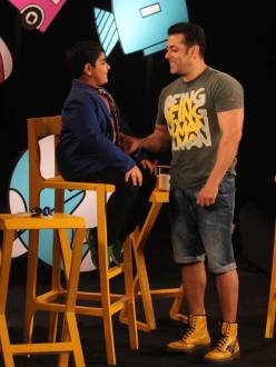 Salman Khan on the sets of Disney's Captain Tiao