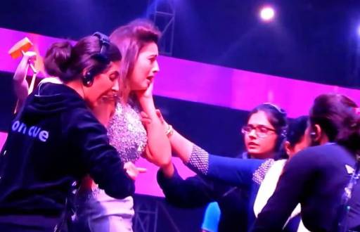Bigg Boss fame Gauahar Khan was slapped by a guy present on the set of India