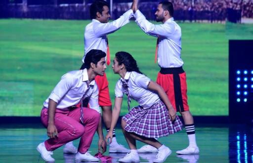 Contestants - Sanam and Abigail on the sets of Nach Baliye