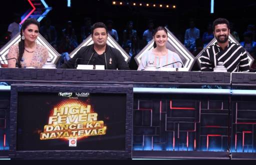 Alia Bhatt and Vicky Kaushal on the sets of &TV's High Fever