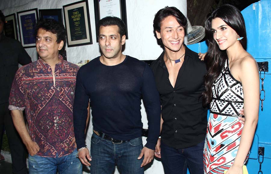 Sajid Nadiadwala,Salman Khan,Tiger Shroff and Kriti Sanon