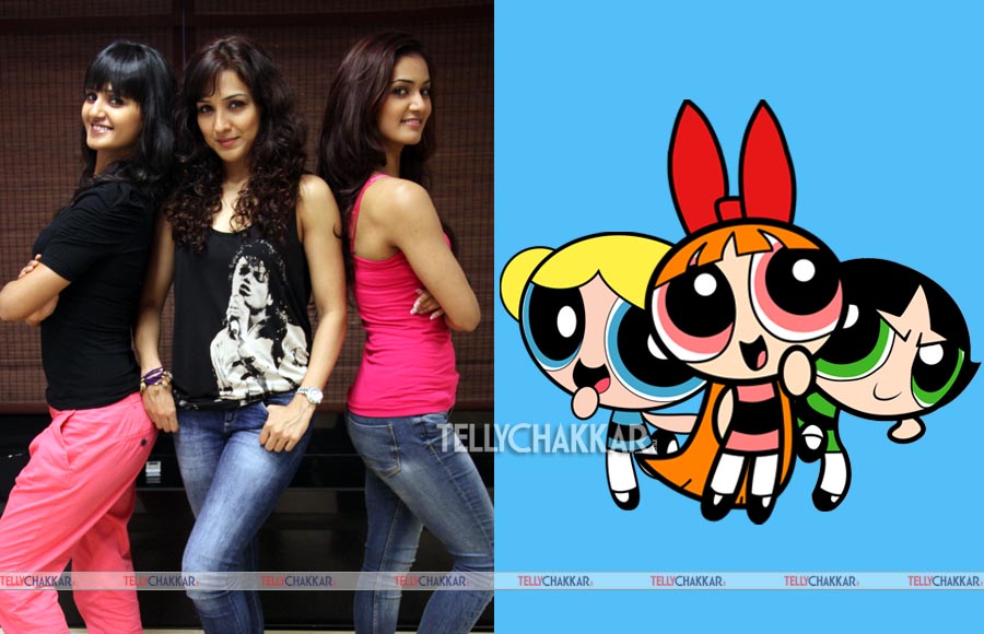 Mohan Sisters (Shakti, Neeti and Mukti) as Powerpuff Girls