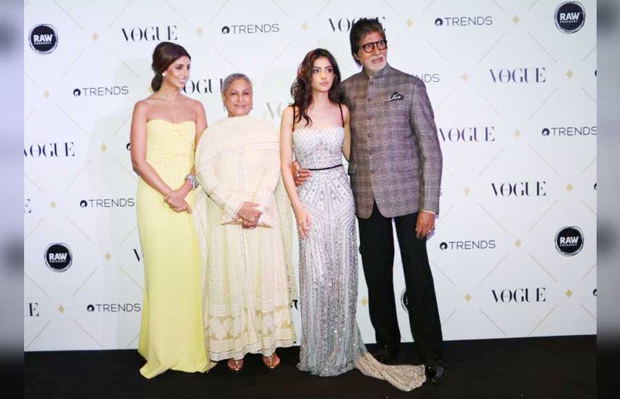 Jaya Bachchan, Navya Naveli Nanda and Amitabh Bachchan