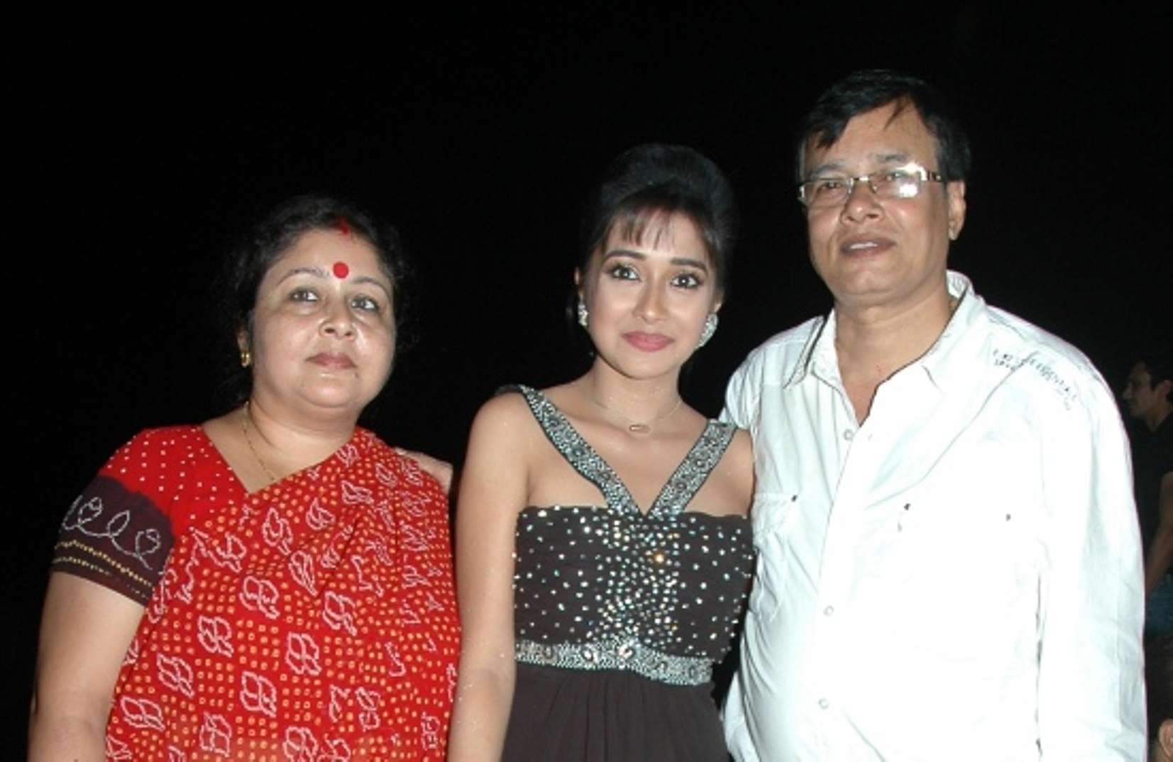 Tina Dutta with her parents