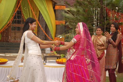 Folk singer Malini Awasthi and Kritika Kamra