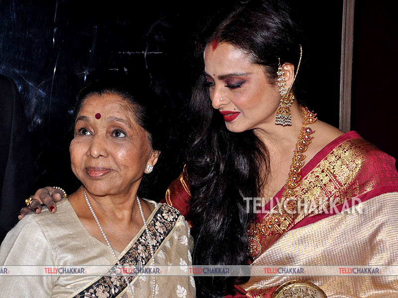 Asha Bhosle and Rekha