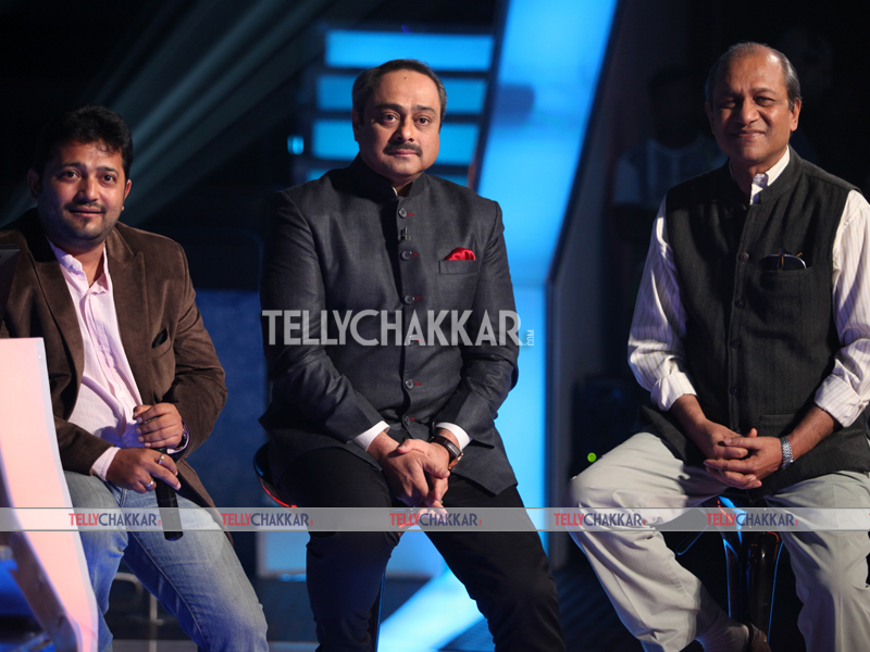 Amit Phalke (Non Fiction Head, ETV Marathi), Sachin Khedekar and Siddharth Basu 