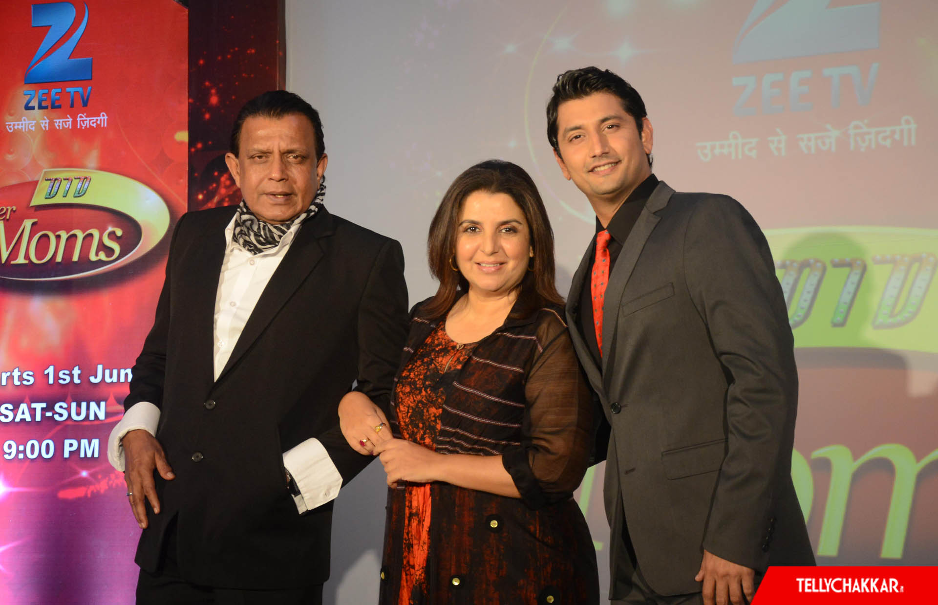 Mithun Chakraborty, Farah Khan and Marzi Pestonji