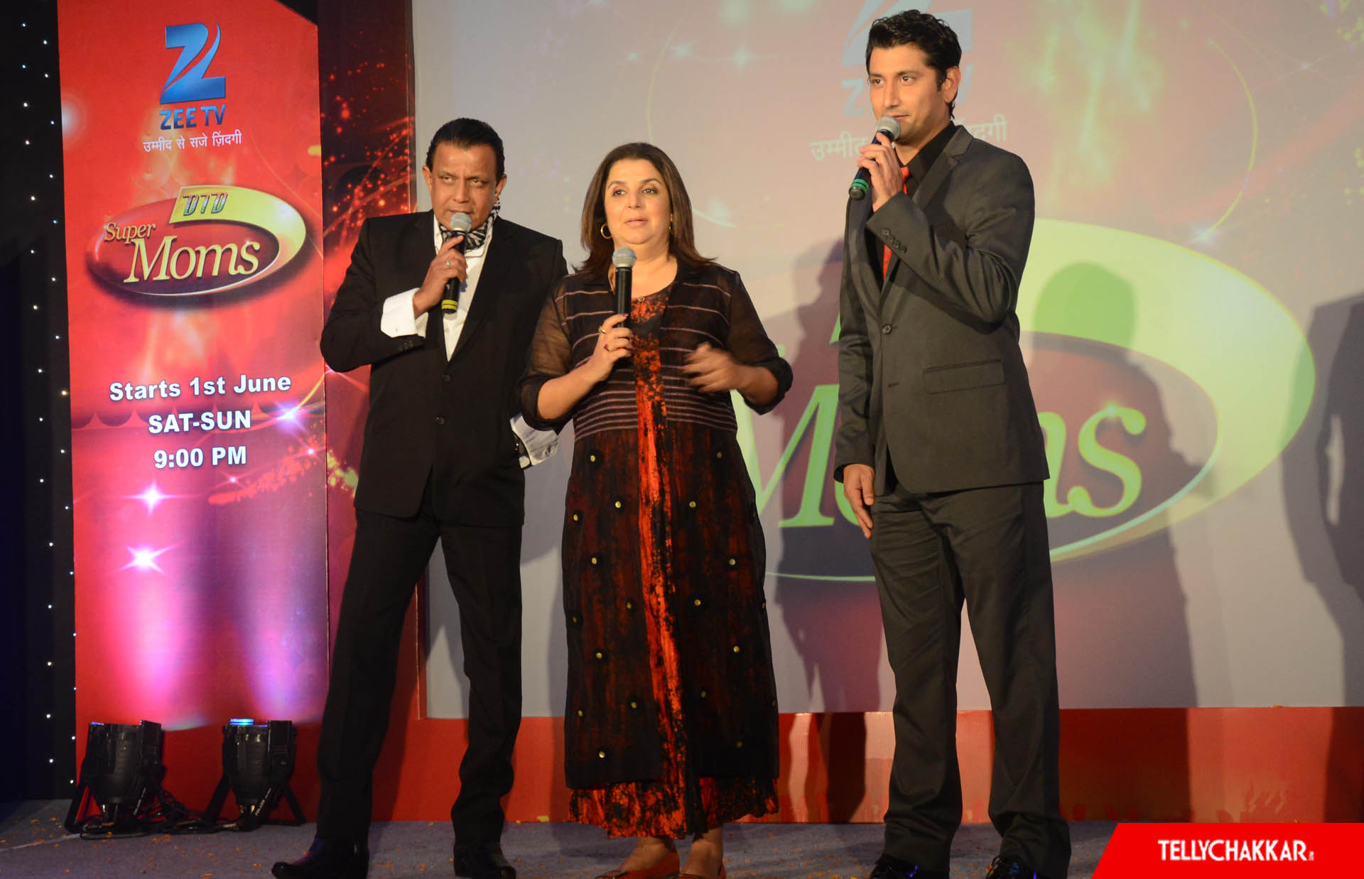 Mithun Chakraborty, Farah Khan and Marzi Pestonji