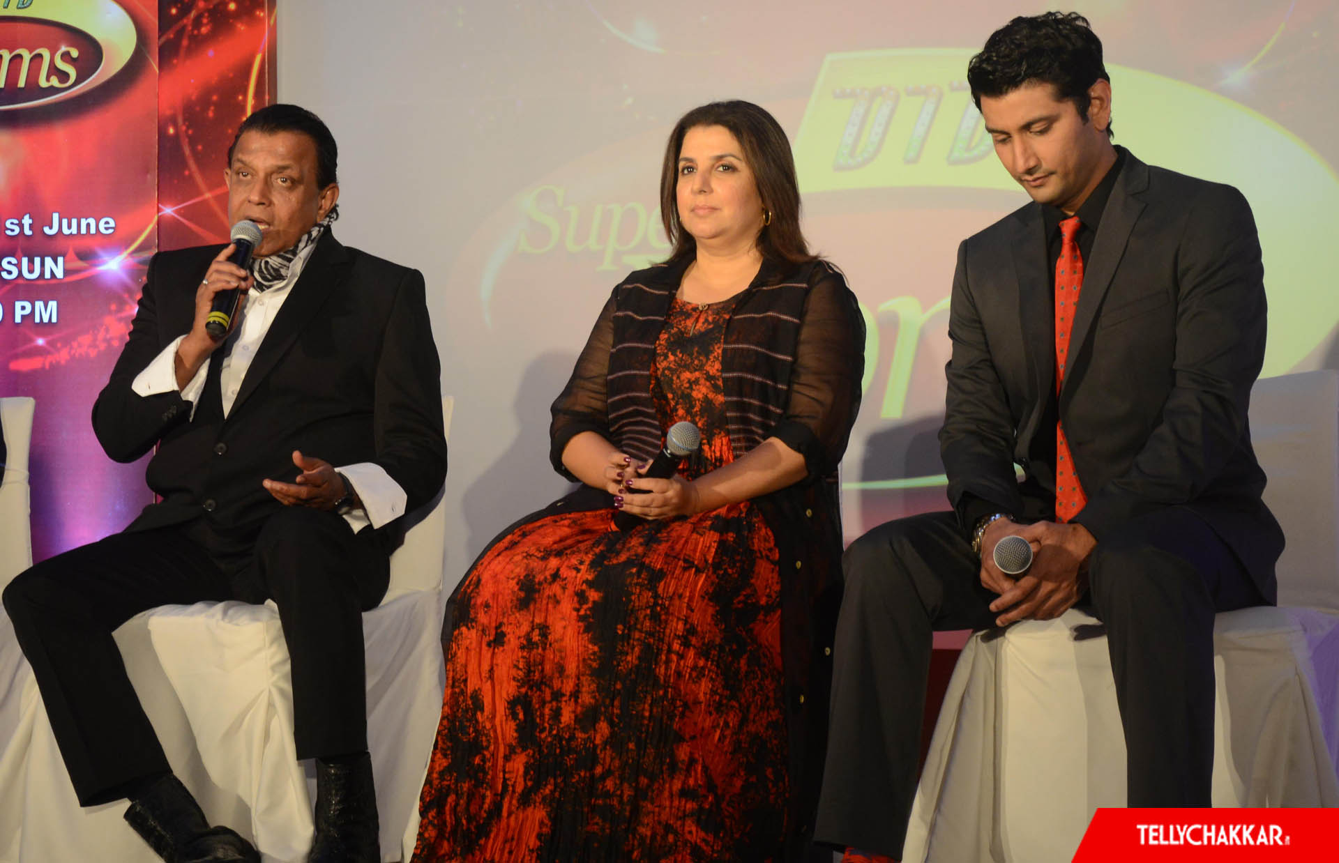 Mithun Chakraborty, Farah Khan and Marzi Pestonji