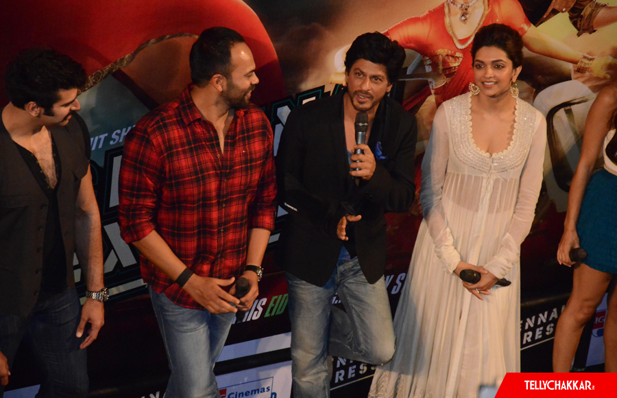 Rohit Shetty, Shah Rukh Khan and Deepika Padukone