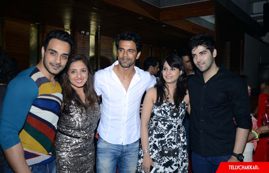 Angad Hasija, Munisha Khatwani, Anuj Sachdeva and Kingshuk Mahajan with his wife