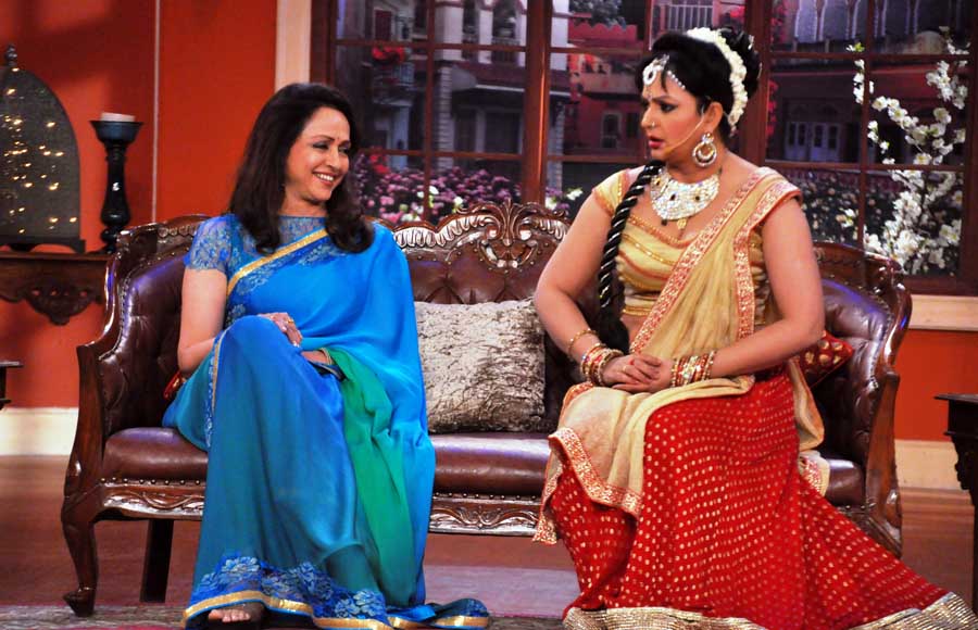 Hema Malini on the sets of Comedy Nights with Kapil