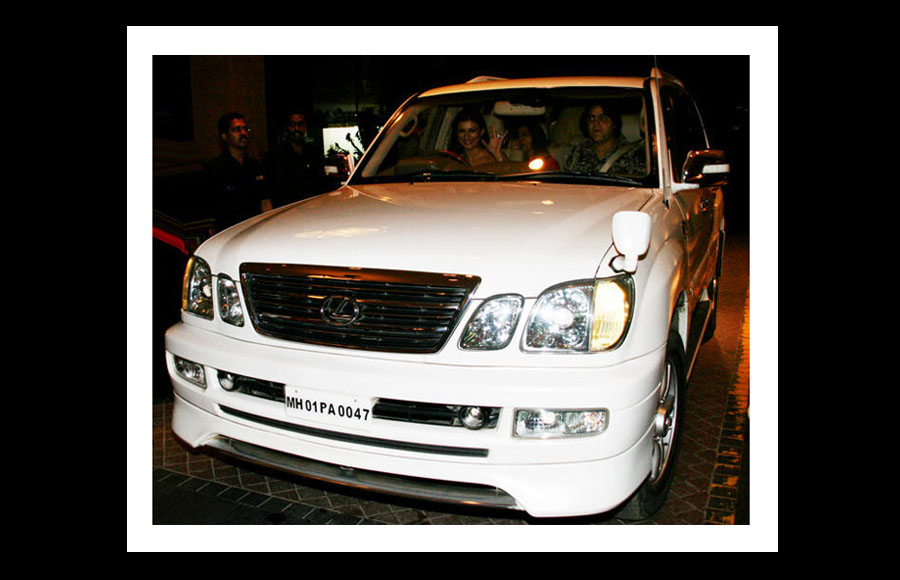 Sushmita Sen with her SUV from Lexus 