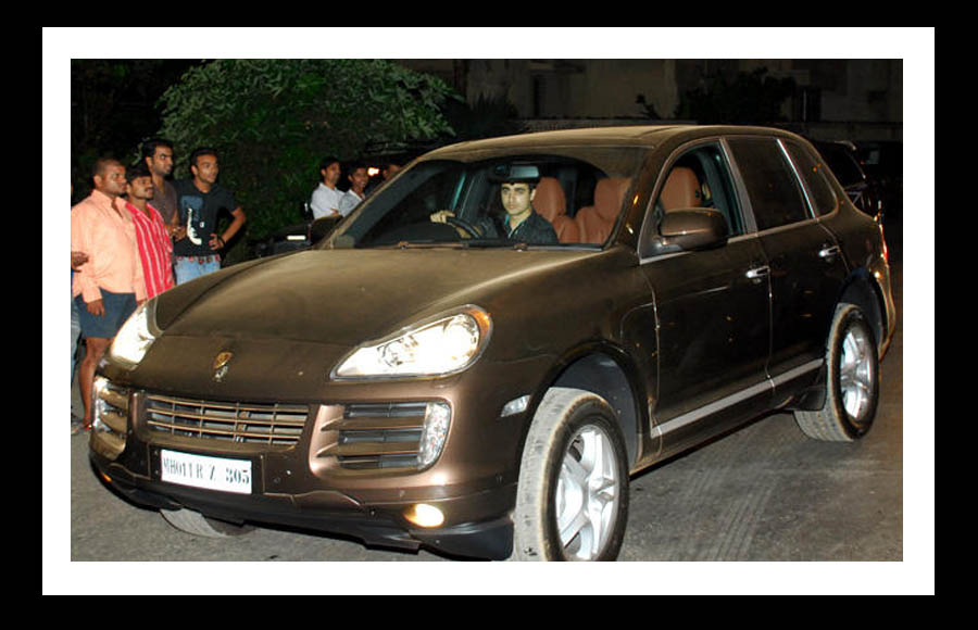 Imran Khan with his Porsche