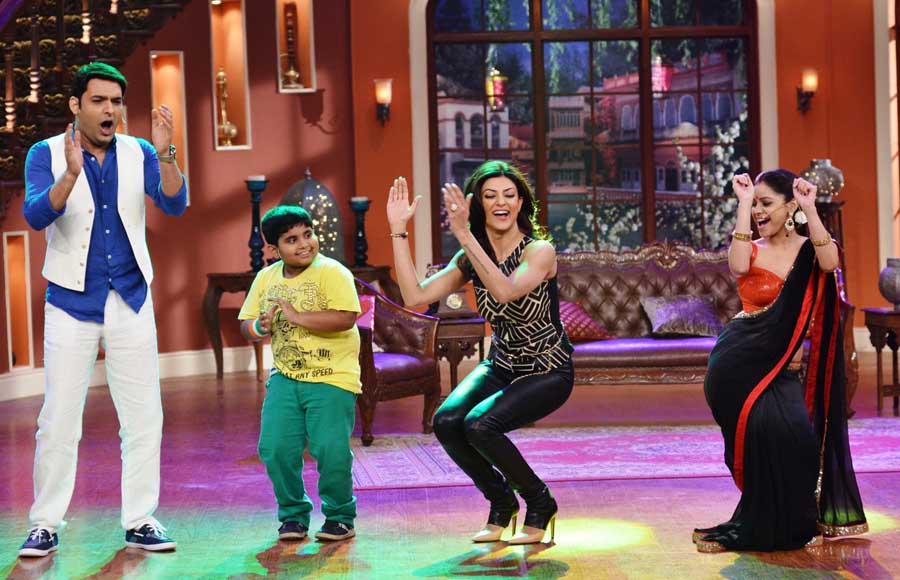 Sushmita Sen on the sets of Comedy Nights with Kapil