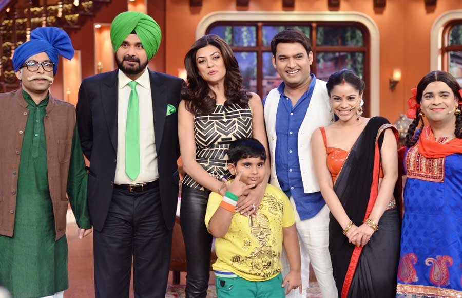 Sushmita Sen on the sets of Comedy Nights with Kapil