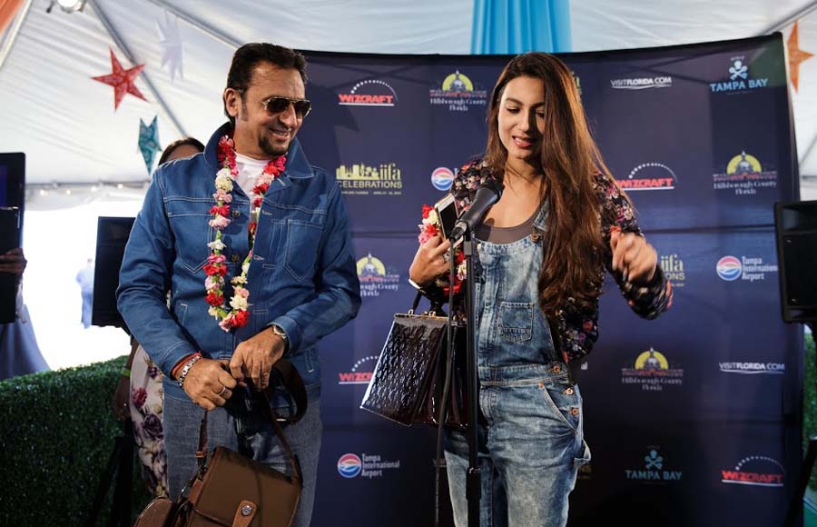 Gulshan Grover and Gauhar Khan