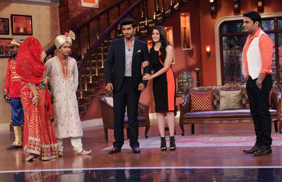 Alia Bhatt and Arjun Kapoor on the sets of Comedy Nights with Kapil