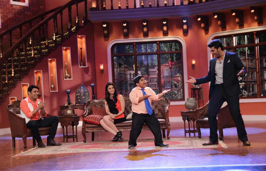 Alia Bhatt and Arjun Kapoor on the sets of Comedy Nights with Kapil