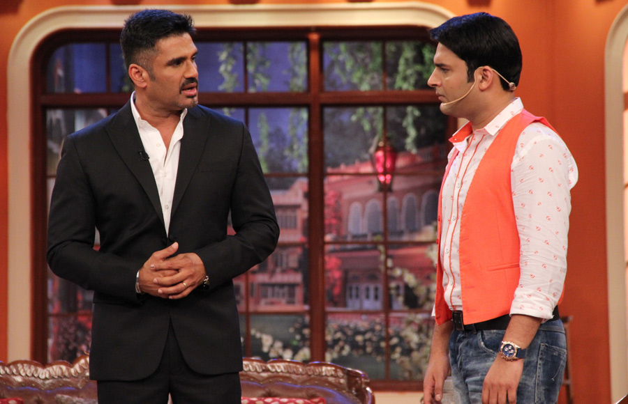 Sunil Shetty on the sets of Comedy Nights With Kapil with Kapil Sharma