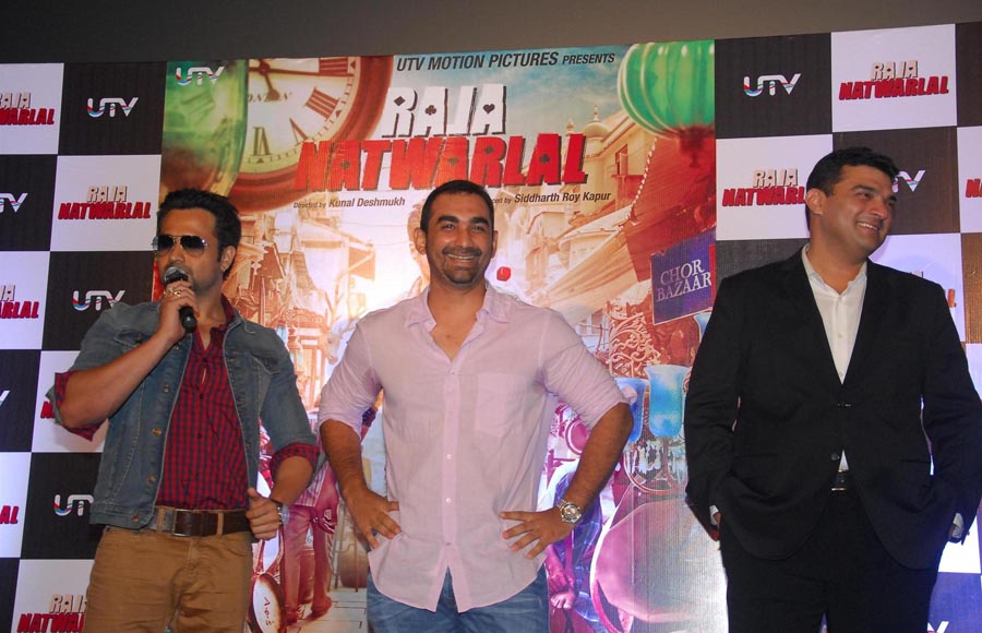 Emraan Hashmi,Filmmaker Kunal Deshmukh and Siddharth Roy Kapur