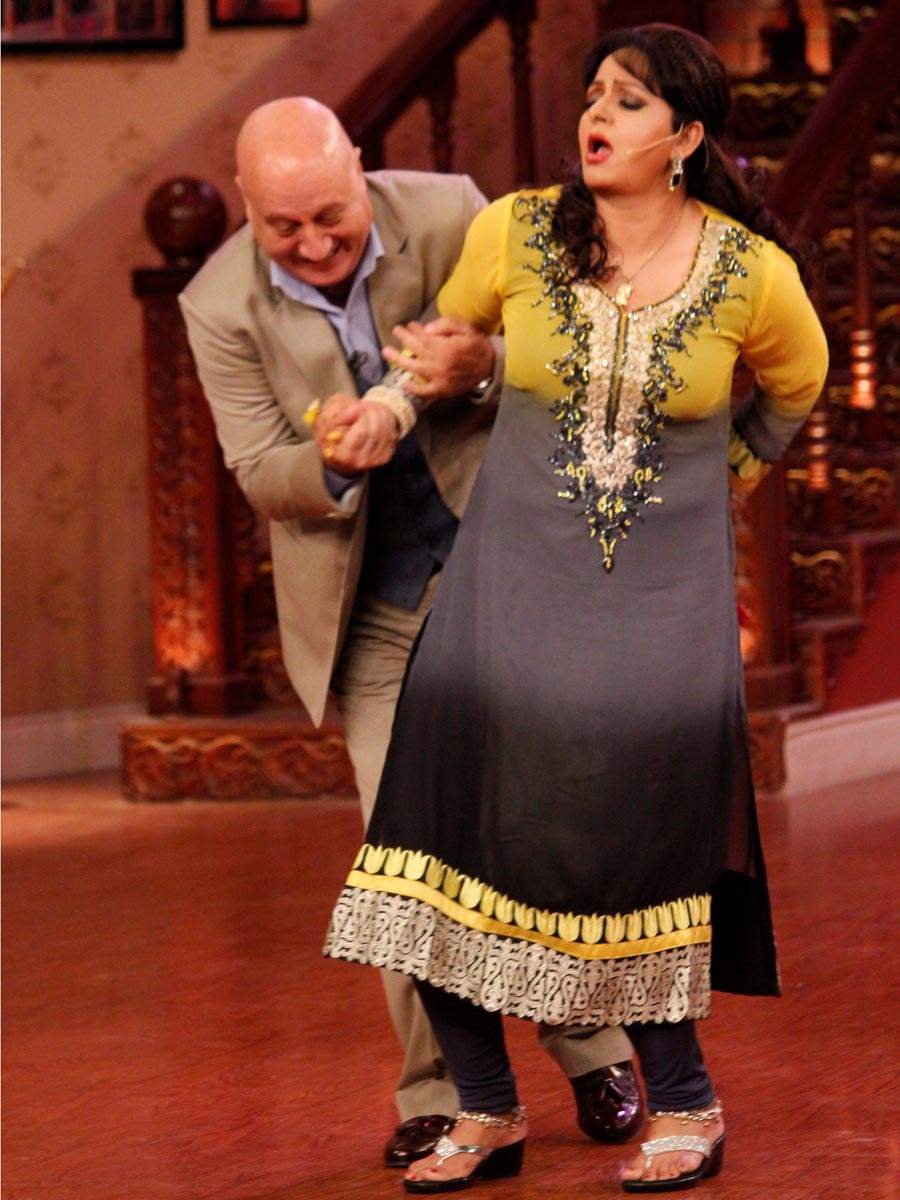 Upasana Singh and Anupam Kher