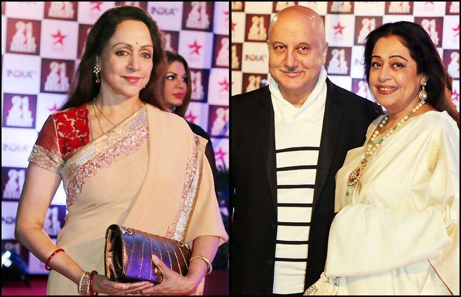 Hema Malini, Anupam Kher and Kirron Kher