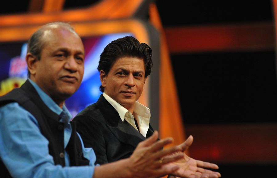 Producer Siddharth Basu and Shah Rukh Khan