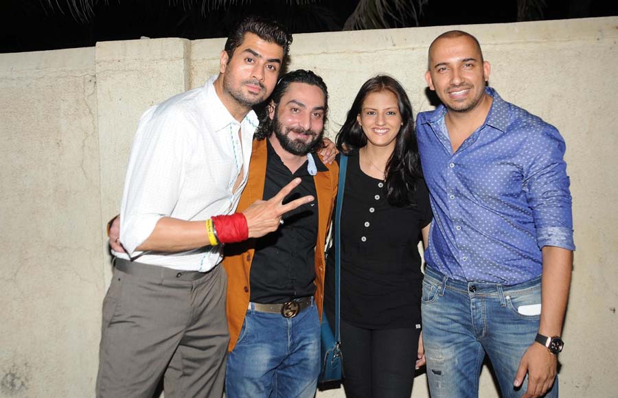 Pritam Singh with wife Sonam, Praneet Bhat and Ali Quli Mirza