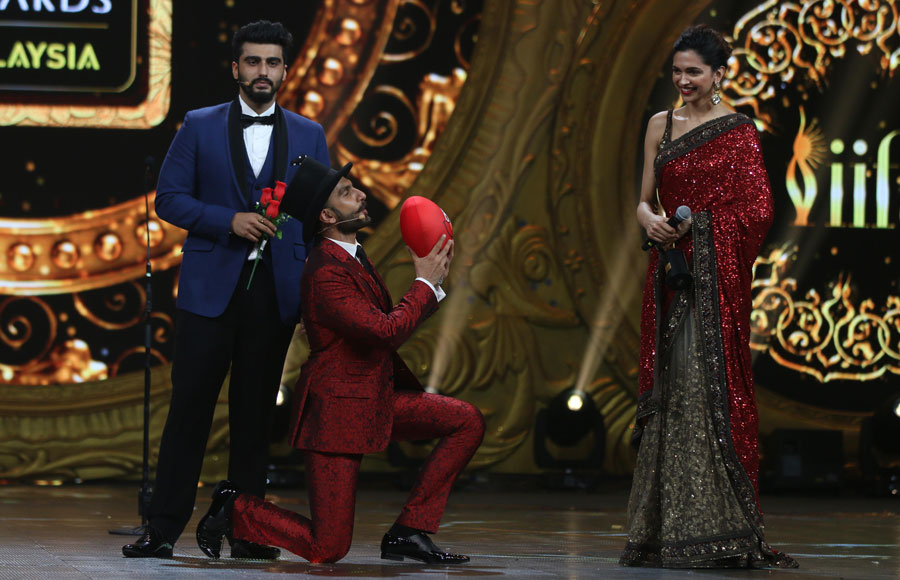 Arjun Kapoor, Ranveer Singh and Deepika Padukone