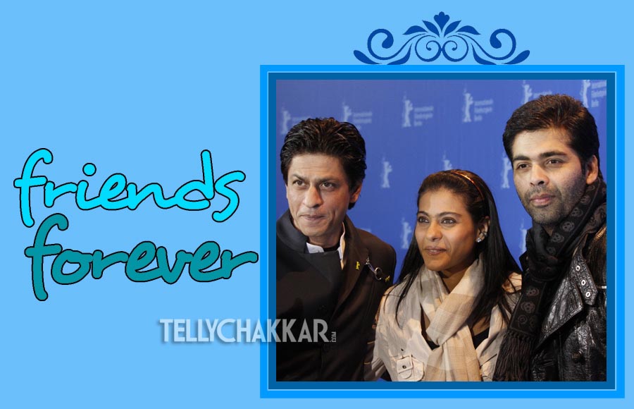 Shah Rukh Khan, Kajol and Karan Johar