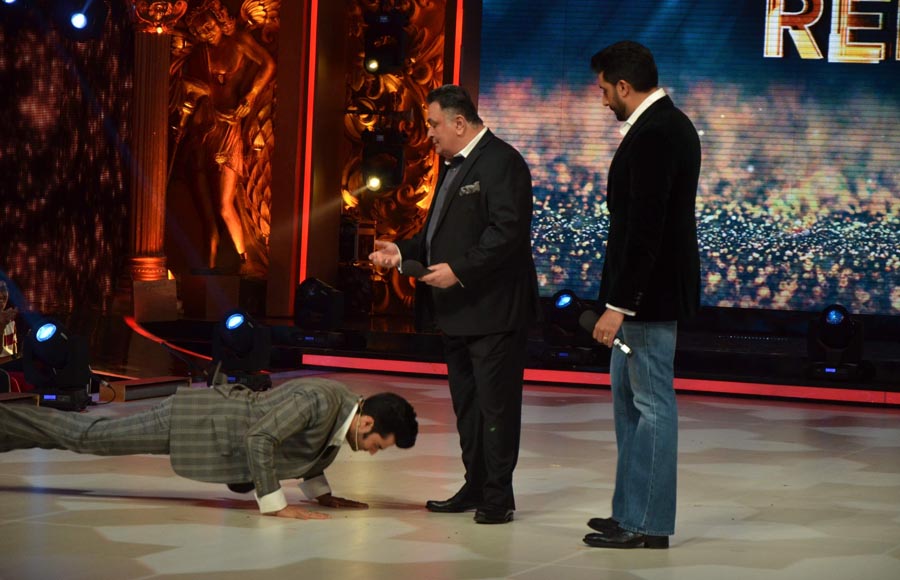 Manish Paul, Rishi Kapoor and Abhishek Bachchan