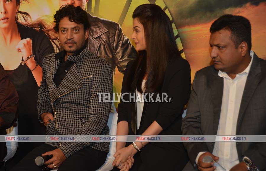 Irrfan Khan, Aishwarya Rai Bachchan with Sanjay Gupta