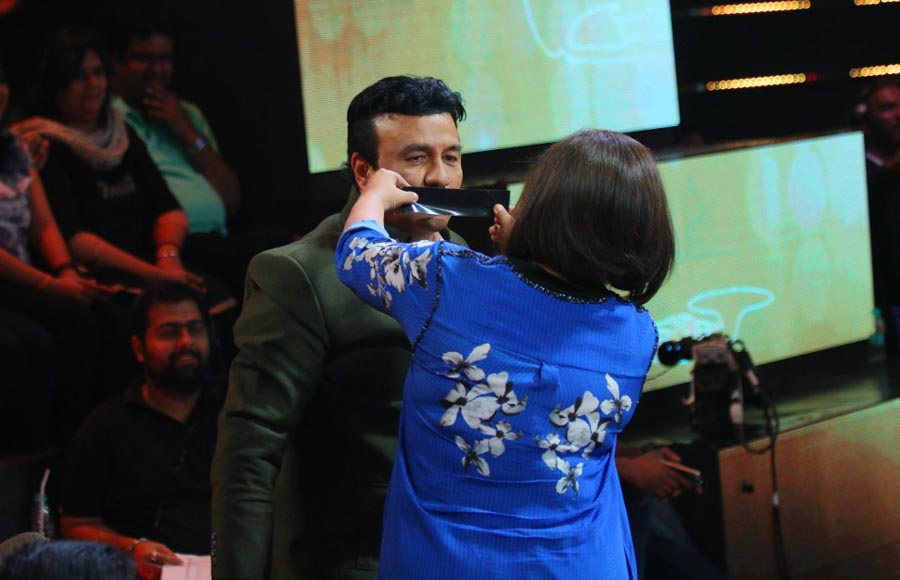 Anu Malik and Farah Khan