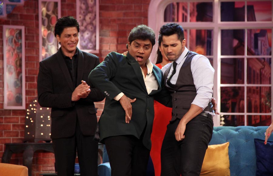 Shah Rukh Khan, Johnny Lever and Varun Dhawan