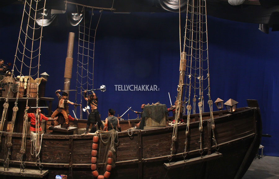 On location of Zee TV's Janbaaz Sindbad'