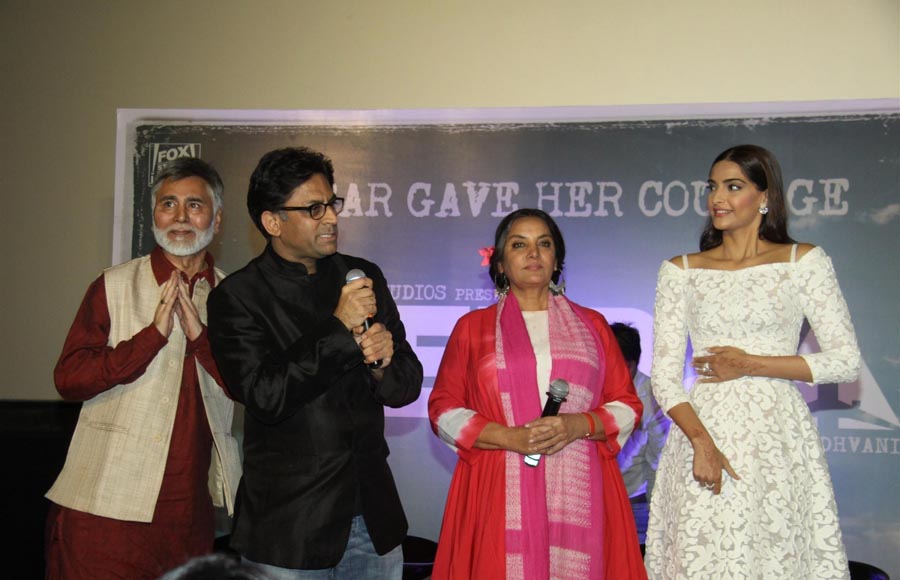 Akhil Bhanot, director Ram Madhvani, Shabana Azmi and Sonam Kapoor