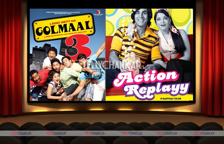 Golmaal 3 vs Action Replayy