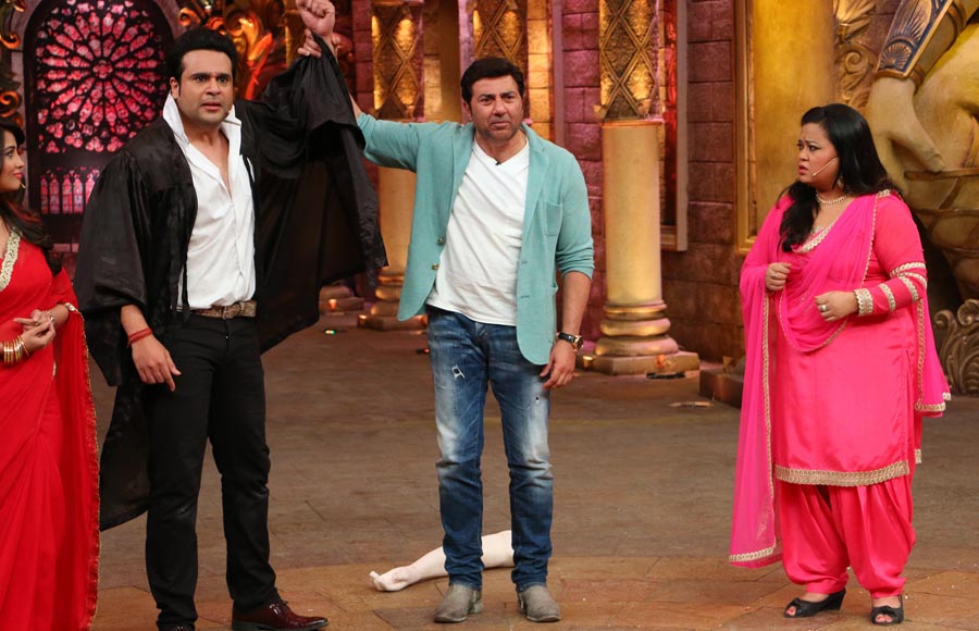 Sunny Deol, Bharti Singh and Krushna Abhishek