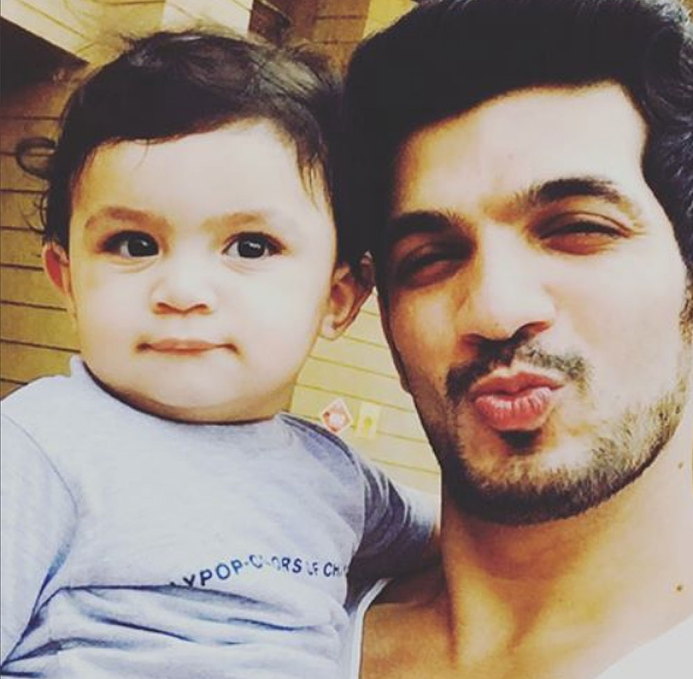 Arjun Bijlani with Ayaan