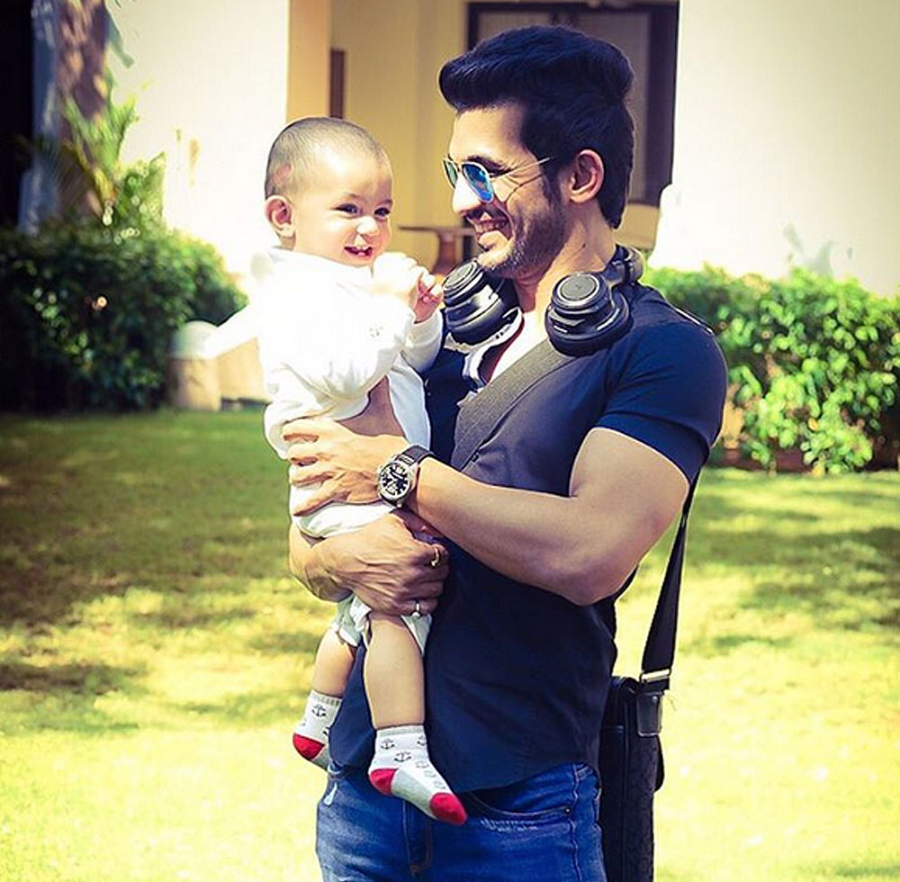 Arjun Bijlani with Ayaan