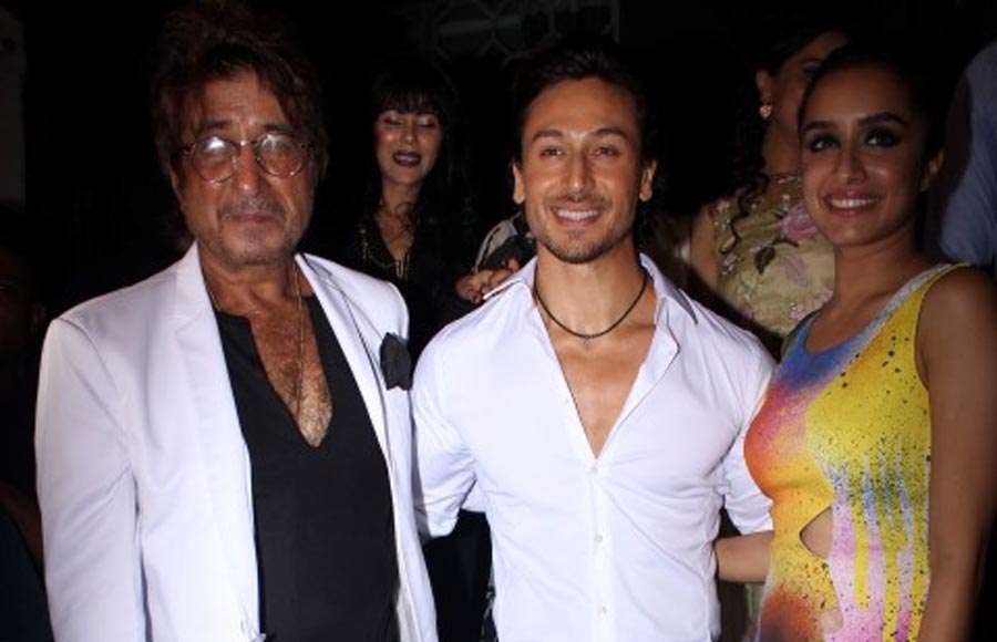 Tiger Shroff and Shraddha Kapoor with Shakti Kapoor