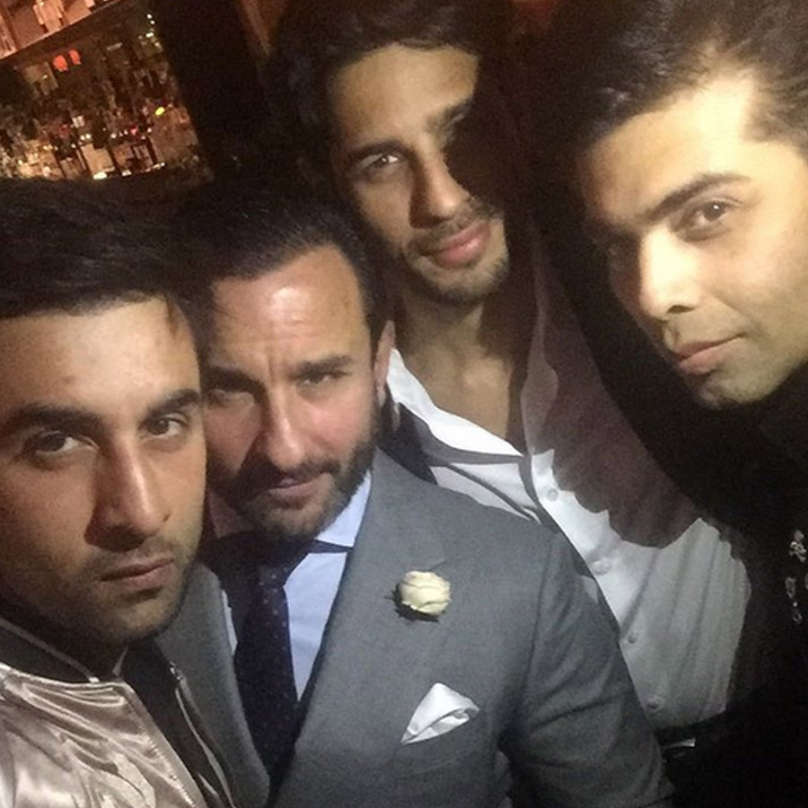 Ranbir Kapoor, Saif Ali Khan, Sidharth Malhotra and Karan Johar