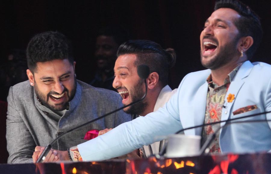 Abhishek Bachchan, Riteish Deshmukh and Terence Lewis