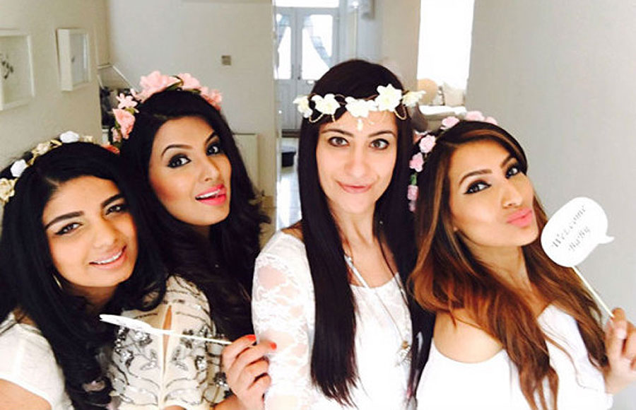 Geeta Basra with friends