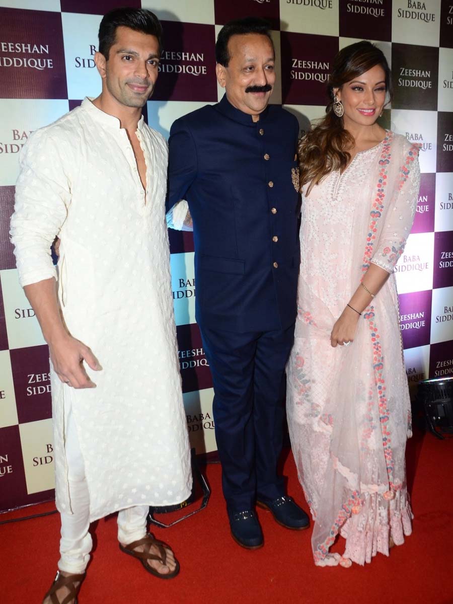 Karan Singh Grover, Bipasha Basu with Baba Siddique