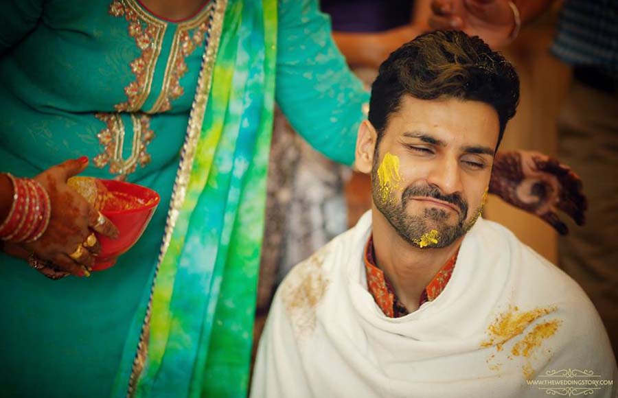 Groom Vivek had all the fun at his haldi