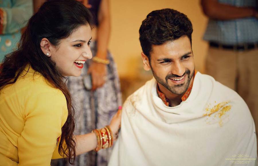 Groom Vivek had all the fun at his haldi