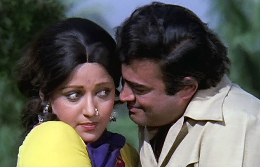 Hema Malini and Sanjeev Kumar